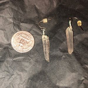 Quartz crystal earrings